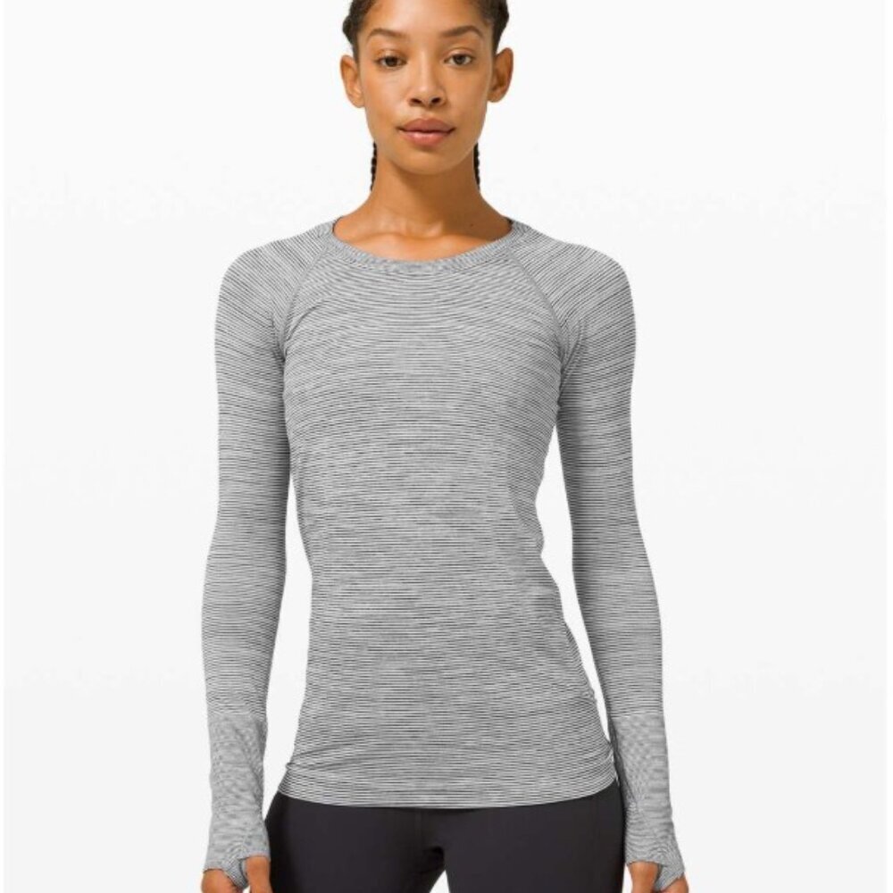 Lululemon Swiftly Tech Long Sleeve 2.0 Wee Are From Space White Sz 6